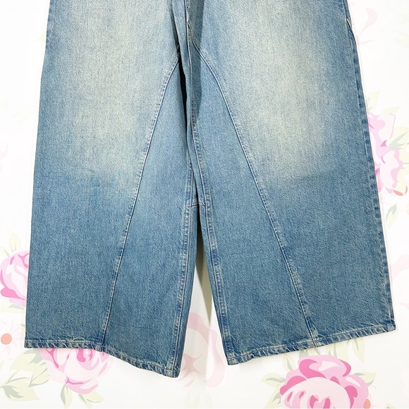 NEW Free People We The Free Chill Vibes Dropped Wide Leg Low Tide Denim Jeans 28 - Picture 5 of 14